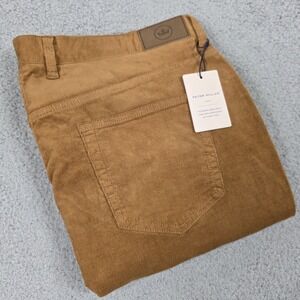 Peter Millar Mens 38 Crown Crafted Superior Soft Corduroy Pants Copper Brown NEW
